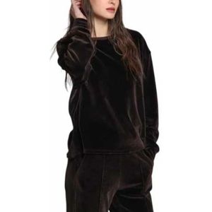 Mason's, Dames, Sweatshirts & Hoodies, Bruin, Maat: M Velours,