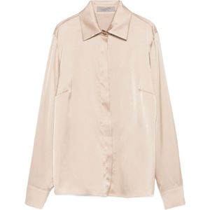 D.Exterior, Dames, Blouses & Shirts, Beige, Maat: S Satijn,