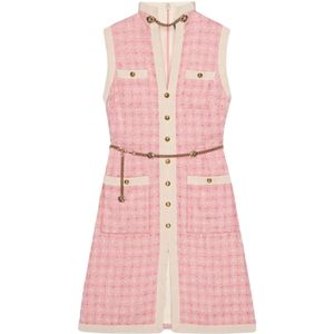 Gucci, Dames, Jurken, Roze, Maat: XS Tweed,