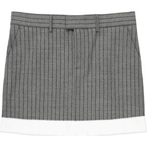 Philippe Model, Dames, Rokken, Grijs, Maat: S Leer,
