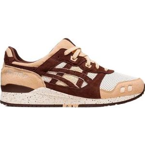 Asics Sneakers van Leer en Textiel met Suède Overlays , Beige , Heren , Maat: 40 1/2 EU