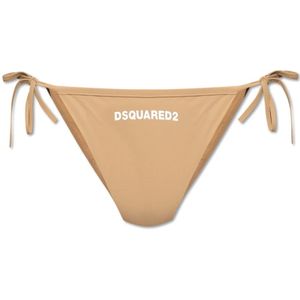 Dsquared2, Dames, Badkleding, Beige, Maat: M Polyamide,