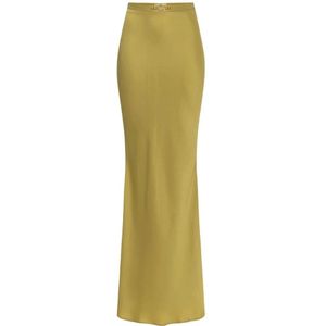 Elisabetta Franchi, Dames, Rokken, Geel, Maat: XS Satijn,