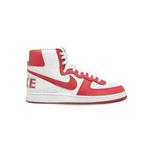 Nike Terminator High - Rode Leren Sneakers , Red , Heren , Maat: 47 1/2 EU