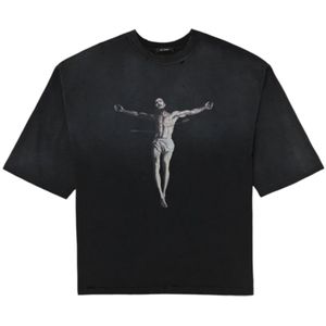 Willy Chavarria, Heren, Tops, Zwart, Maat: XL Katoen,