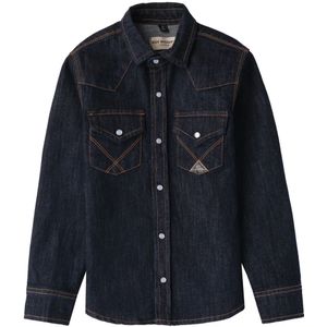 Roy Roger's, Heren, Overhemden, Blauw, Maat: S Denim,