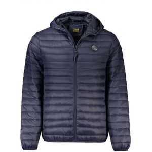 Cavalli Class - Blauwe Polyamide Herenjas - Leren Jassen