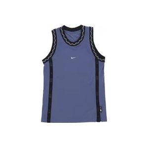 Nike Basketbal Tanktop Blauw/Wit , Blue , Heren , Maat: L
