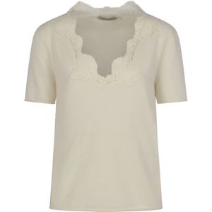 Alberta Ferretti, Dames, Truien, Wit, Maat: S Zijde,