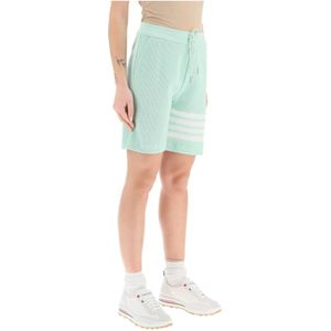 Thom Browne, Dames, Korte broeken, Groen, Maat: 2XS Jersey,