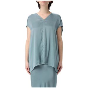 Rick Owens, Dames, Blouses & Shirts, Blauw, Maat: S Zijde,
