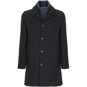 Herno, Heren, Mantels, Blauw, Maat: 3XL Wol,