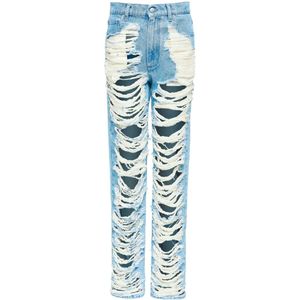 MM6 Maison Margiela, Dames, Jeans, Blauw, Maat: W27 Katoen,