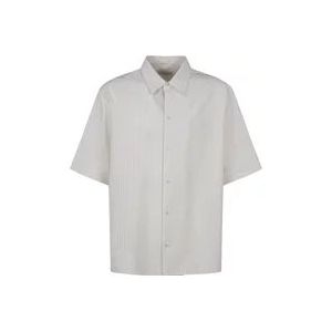 Lanvin Opgevouwen korte mouwen overhemd , White , Heren , Maat: XL