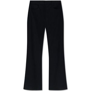 Acne Studios, Dames, Broeken, Blauw, Maat: XS Leer,