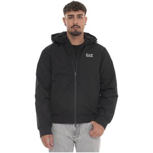 Emporio Armani Ea7, Heren, Jassen, Zwart, Maat: S Poliester,