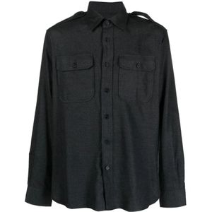 Ralph Lauren, Heren, Overhemden, Zwart, Maat: M Katoen,