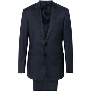 Giorgio Armani, Heren, Pakken, Blauw, Maat: M Wol,