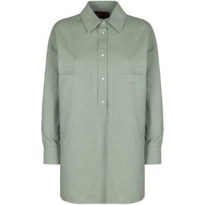 Gucci, Dames, Blouses & Shirts, Groen, Maat: XS Katoen,