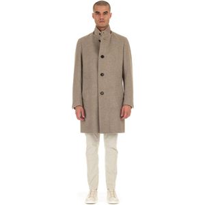 Zegna, Heren, Mantels, Beige, Maat: M Kasjmier,