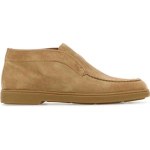 Santoni Suede Enkellaarzen , Brown , Dames , Maat: 41 EU