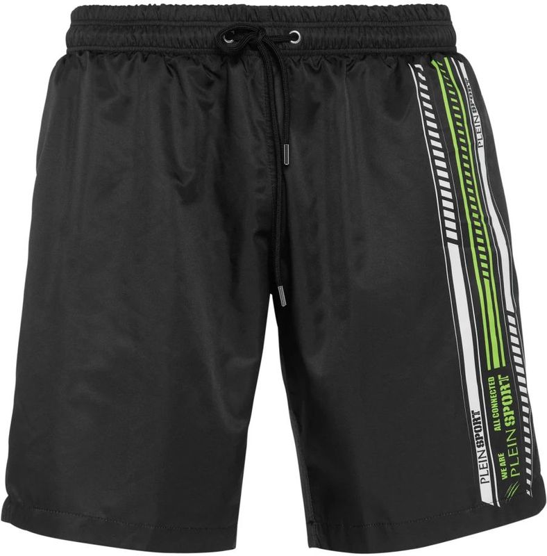 Plein Sport - Swim Shorts - Zwart - Badmode - Heren - Polyester