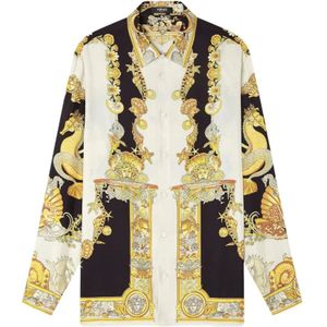 Versace, Heren, Overhemden, Veelkleurig, Maat: M Zijde,
