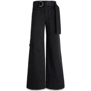 Proenza Schouler, Dames, Broeken, Zwart, Maat: S Katoen,