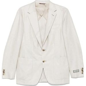 Canali, Heren, Jassen, Beige, Maat: XL Leer,