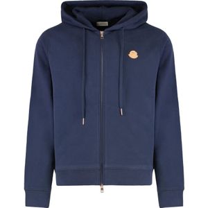 Moncler - Gilga Farm Zip-Up Hoodie - Heren - Blauw - Katoen