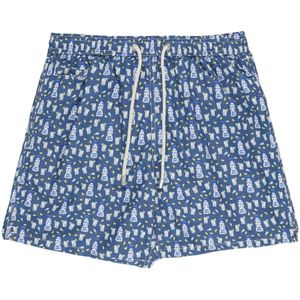 Saint Barth - Tequila - Badkleding - Blauw - Katoen - Elastische Taille