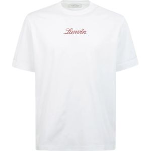 Lanvin, Heren, Tops, Wit, Maat: L Katoen,