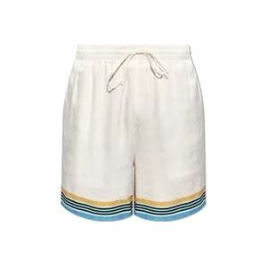 Casablanca Zijden shorts , White , Heren , Maat: L