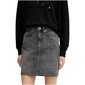 Karl Lagerfeld, Dames, Overhemden, Zwart, Maat: S Denim,