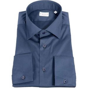 Xacus, Heren, Overhemden, Blauw, Maat: M Katoen,