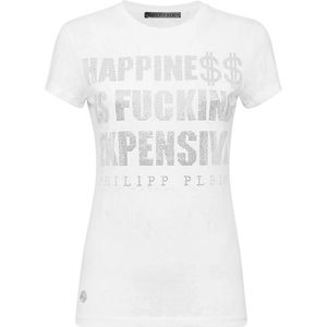 Philipp Plein, Dames, Tops, Wit, Maat: XL Katoen,