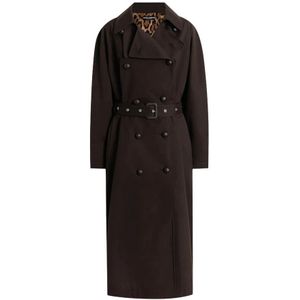 Dolce & Gabbana, Dames, Mantels, Bruin, Maat: XS Polyamide,