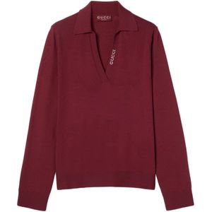 Gucci, Dames, Truien, Rood, Maat: S Wol,