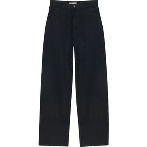 The New Society, Dames, Jeans, Zwart, Maat: XS Denim,