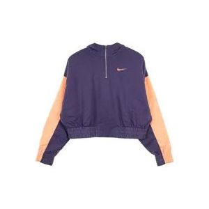 Nike Korte hoodie met Icon Clash ontwerp , Purple , Dames , Maat: L