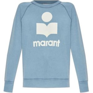 Marant étoile, Dames, Sweatshirts & Hoodies, Blauw, Maat: M Katoen,