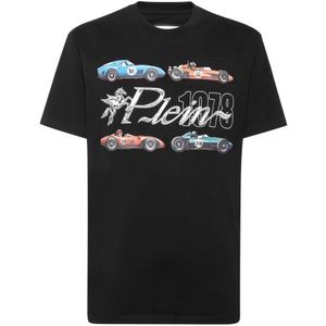 Philipp Plein, Heren, Tops, Zwart, Maat: XS Katoen,