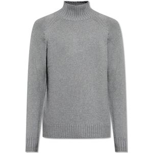 Eleventy, Heren, Truien, Grijs, Maat: 2XL Wol,