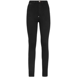 Philipp Plein, Dames, Jeans, Zwart, Maat: W26 Katoen,