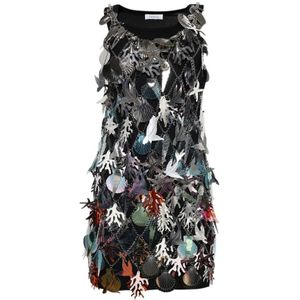 Rabanne, Dames, Jurken, Grijs, Maat: XS Jersey,