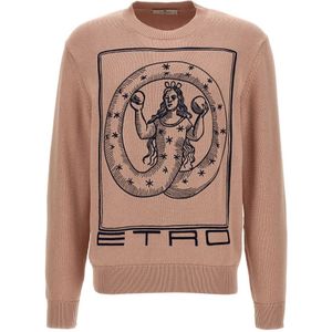 Etro, Heren, Truien, Roze, Maat: L Katoen,