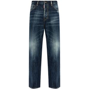 Dsquared2, Heren, Jeans, Blauw, Maat: M Katoen,