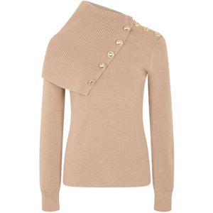 Rabanne, Dames, Truien, Beige, Maat: S Wol,