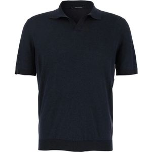 Tagliatore, Heren, Tops, Blauw, Maat: M Zijde,