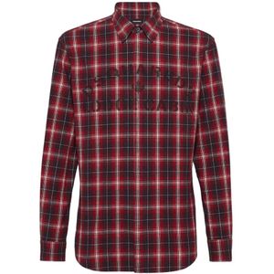 Dsquared2, Heren, Overhemden, Rood, Maat: M